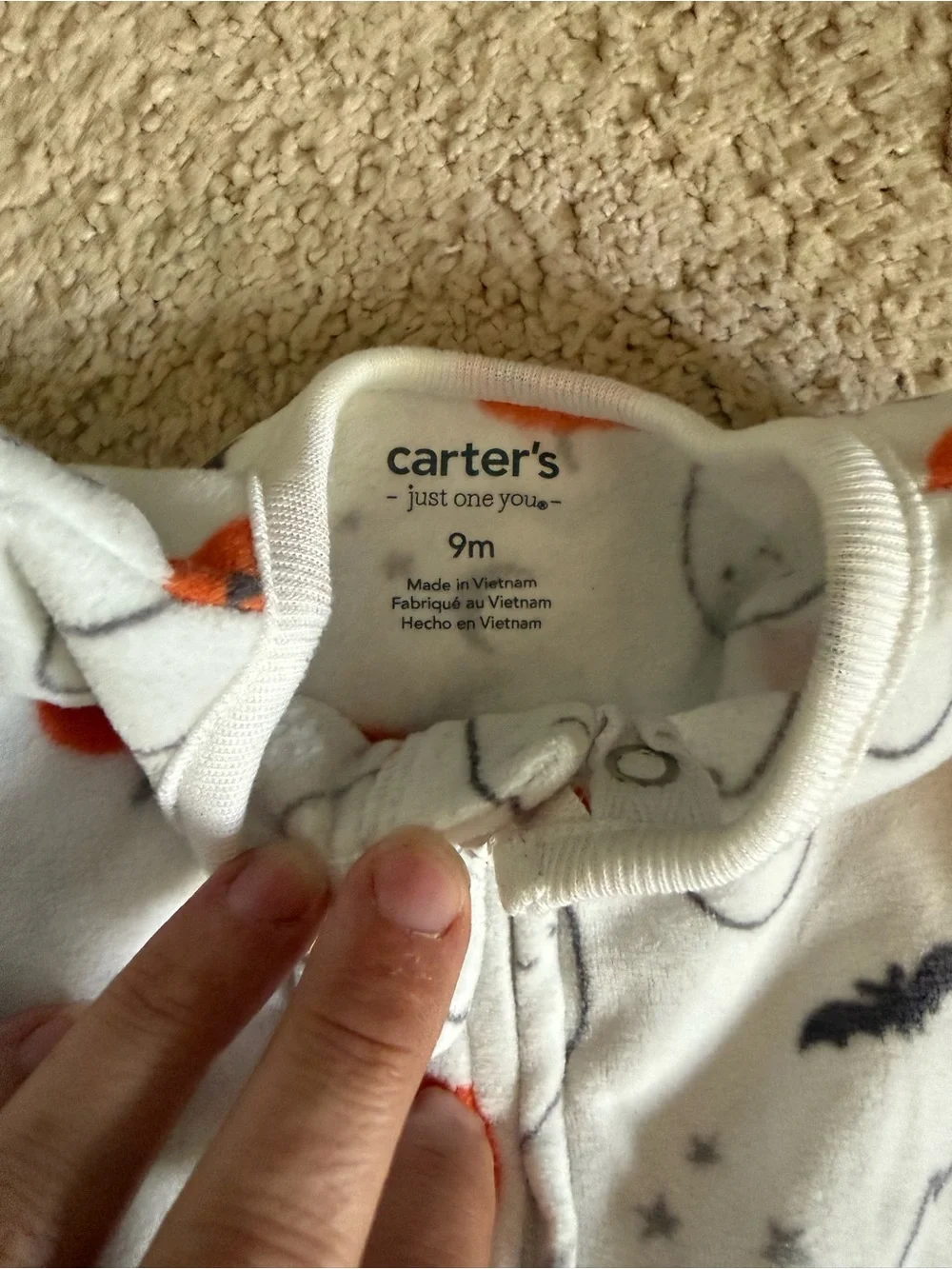 Halloween Footed fleece One-Piece pajamas (2-Pack) size 9 months